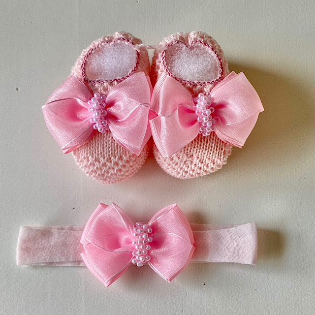 Sapatinho e Tiara Bebê Laços