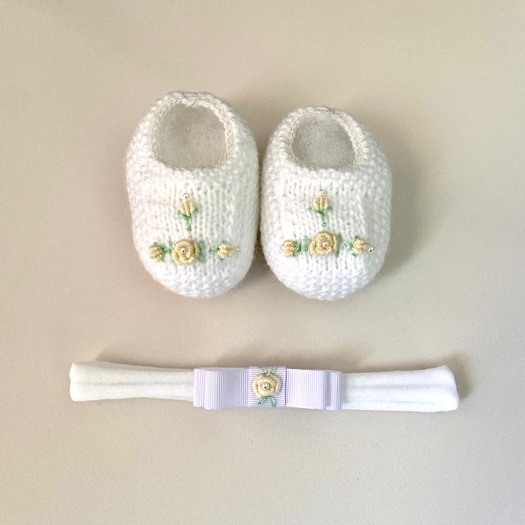 Sapatinho e Tiara Bebê Rococó