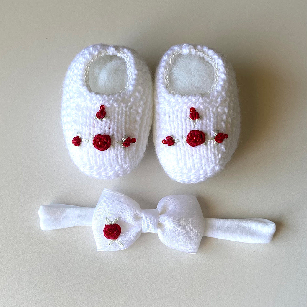 Sapatinho e Tiara Bebê Rococó