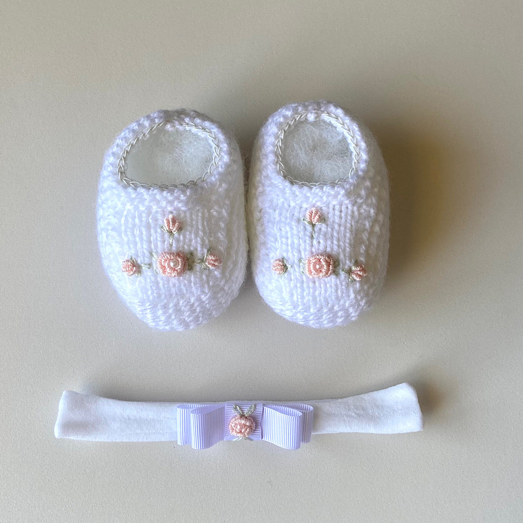 Sapatinho e Tiara Bebê Rococó